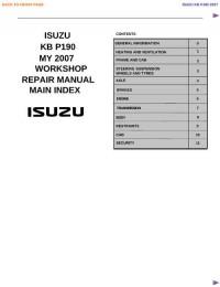 Workshop Manual Isuzu KB 2007 г.