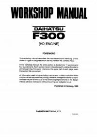 Workshop Manual Daihatsu Feroza.