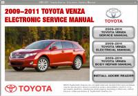 Electronic Service Manual Toyota Venza 2009-2011 г.