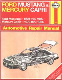 Automotive Repair Manual Mercury Capri 1979-1986 г.