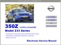 Electronic Service Manual Nissan 350Z Z33 series.