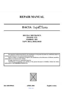 Repair Manual Dacia SuperNova.