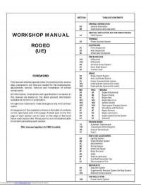 Workshop Manual Isuzu Rodeo.