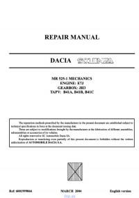 Repair Manual Dacia Solenza.
