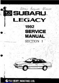 Service Manual Subaru Legacy.
