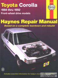 Haynes Repair Manual Toyota Corolla 1984-1992 г.