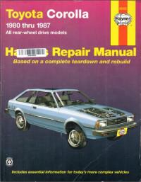 Haynes Repair Manual Toyota Corolla 1980-1987 г.
