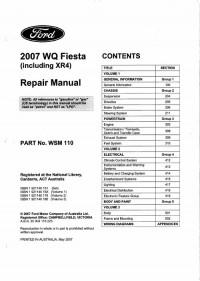 Repair Manual Ford Fiesta 2007 г.