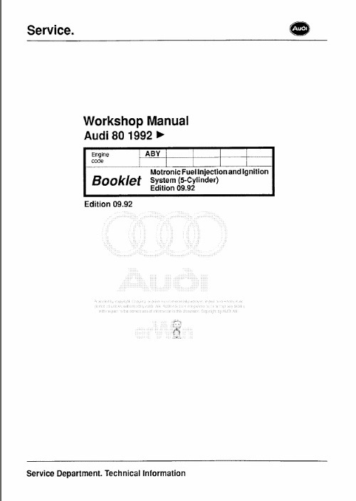 Audi 80 B3 Инструкция