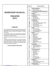 Workshop Manual Isuzu Trooper 2000 г.