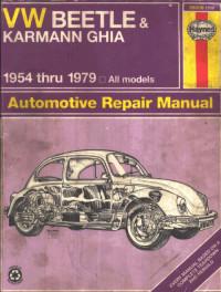 Automotive Repair Manual VW Beetle 1954-1979 г.