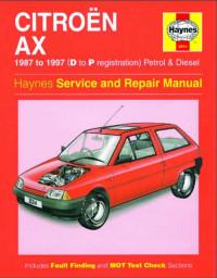 Service and Repair Manual Citroen AX 1987-1997 г.