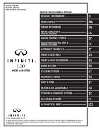 Service Manual Infiniti I30 2000-2001 г.