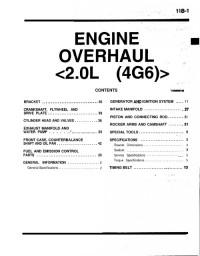 Engine Overhaul Manual Mitsubishi 4G6.