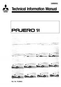 Technical Information Manual Mitsubishi Pajero 1991 г.