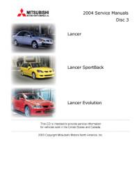 Service Manual Mitsubishi Lancer Evolution 2004 г.