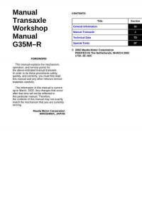 Manual Transaxle Workshop Manual G35M-R.
