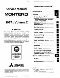 Service Manual Mitsubishi Montero 1984-1989 г.