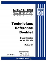 Technicians Reference Books Subaru.