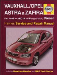 Service and Repair Manual Vauxhall Astra 1998-2000 г.