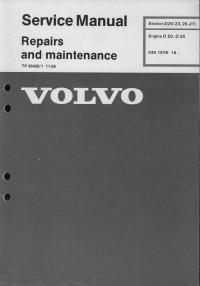 Service Manual engine D 20/24 Volvo 240 с 1979 г.