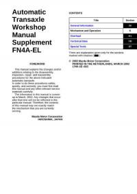 Automatic Transaxle Workshop Manual FN4A-EL.