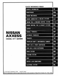 Service Manual Nissan Axxess.