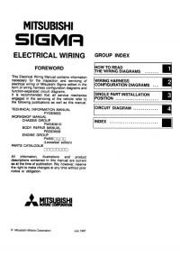 Electrical Wiring Mitsubishi Sigma 1997 г.