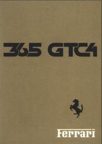 Operating, maintenance and service handbook Ferrari 365 GTC4.