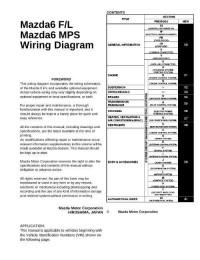 Wiring Diagram Mazda 6.
