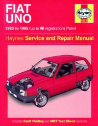 Service and Repair Manual Fiat Uno 1983-1995 г.
