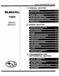 Service Manual Subaru Leone 1989 г.