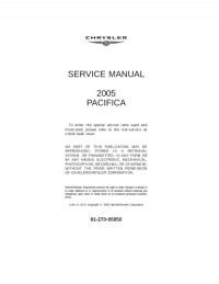 Service Manual Chrysler Pacifica 2005 г.