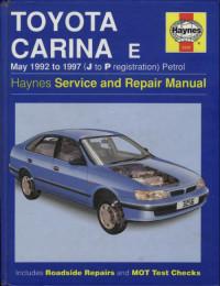 Service and Repair Manual Toyota Carina E 1992-1997 г.