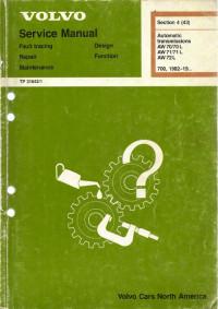 Service Manual АКПП Volvo AW 70/71/72.