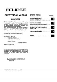 Electrical Wiring Mitsubishi Eclipse 1996-1999 г.
