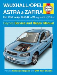 Service and Repair Manual Vauxhall Zafira 1998-2000 г.