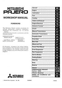 Workshop Manual Mitsubishi Pajero 2 1991-2002 г.