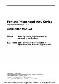 Workshop Manual Perkins Phaser.