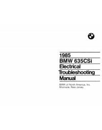 Electrical Troubleshooting Manual BMW 635CSi 1985 г.