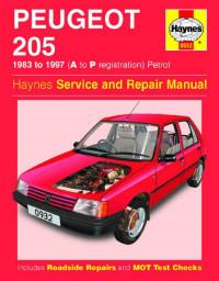 Service and Repair Manual Peugeot 205 1983-1997 г.