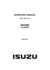 Workshop Manual Isuzu engine 4J series.