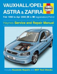 Service and Repair Manual Opel Astra 1998-2000 г.