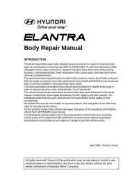 Body Repair Manual Hyundai Elantra.
