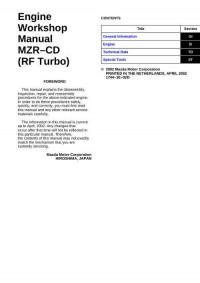Engine Workshop Manual MZR-CD (RF Turbo).
