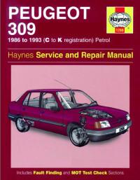 Service and Repair Manual Peugeot 309 1986-1993 г.
