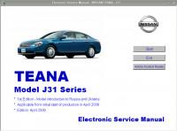 Electronic Service Manual Nissan Teana J31.