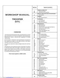 Workshop Manual Isuzu Trooper 1999 г.