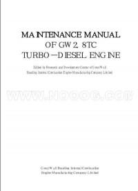 Maintenance Manual of GW 2.8TC turbo-diesel engine.