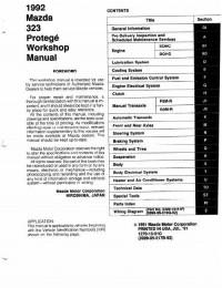 Workshop Manual Mazda 323 1992 г.